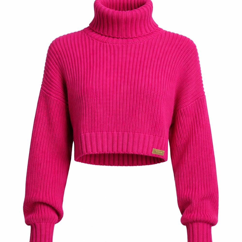 House of Harlow 1960 Fuchsia Turtleneck Sweater